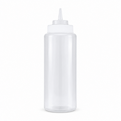 Sauce Bottle 1000ml Clear, Wide Mouth  - 45290
