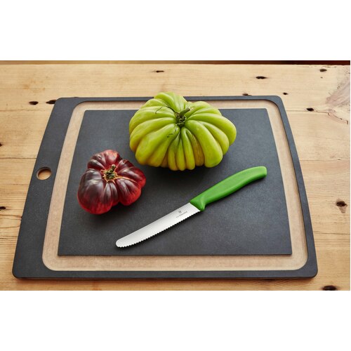 Victorinox Steak & Tomato Knife Wavy Edge 110mm - Green Polypropylene - 6.7836.L114