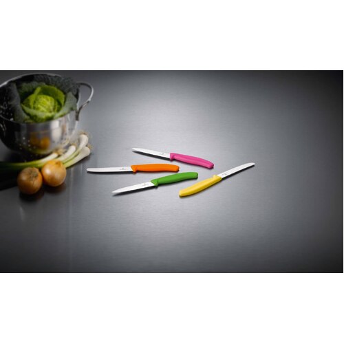 Victorinox Steak & Tomato Wavy Edge Knife 110mm - Orange Polypropylene - 6.7836.L119