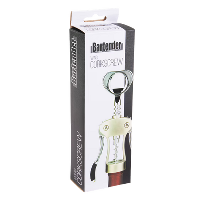 Bartender Heavy Duty Wing Corkscrew - Black Trim - 7011