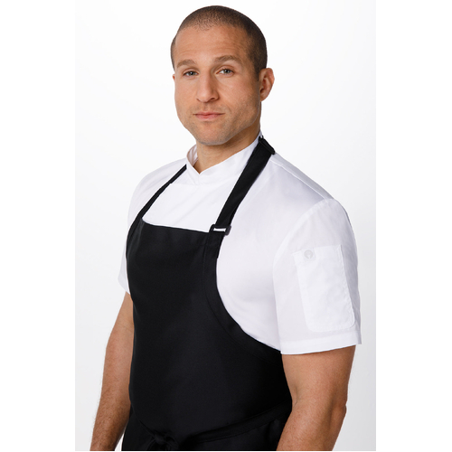Large Bib Apron - Black - A111-BLK - A111-BLK