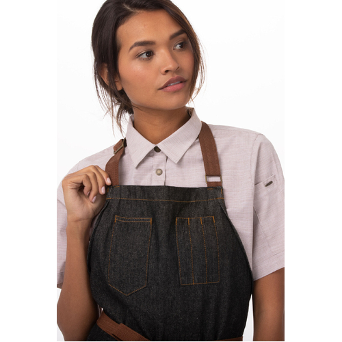 Chef Works Memphis Bib Apron - AB035-BLK - AB035-BLK