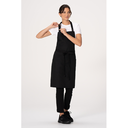 Chef Works Lockharte Canvas Bib Apron - AB802-BLK - AB802-BLK