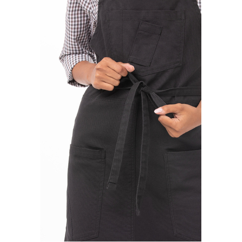 Chef Works Rockford Bib Apron - ABKV053-SGY - ABKV053-SGY