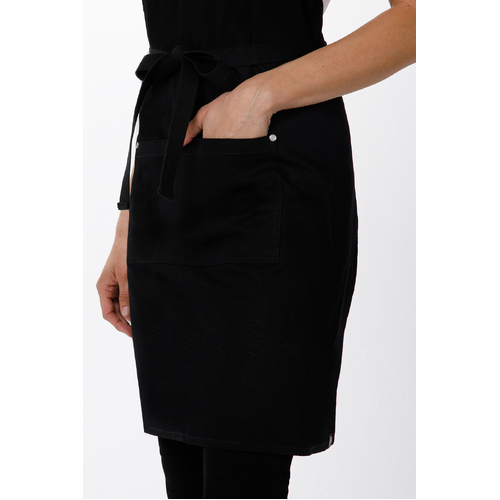 Chef Works Byron Cross-Back Black Apron - ACRS602-BLK - ACRS602-BLK