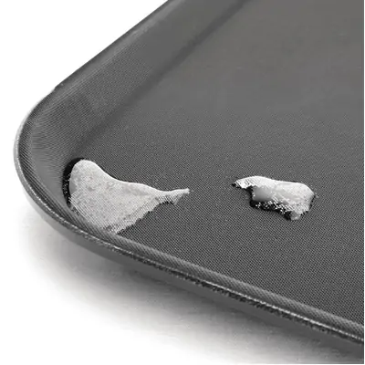 Olympia Kristallon Rectangular Tray Black Anti-Slip Plastic 356x458mm - C559