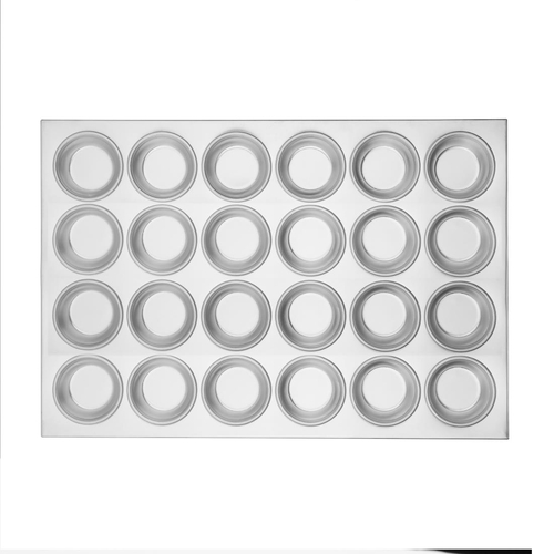 Vogue Aluminum Muffin Tray 24 Hole - 360x520x35mm - C563