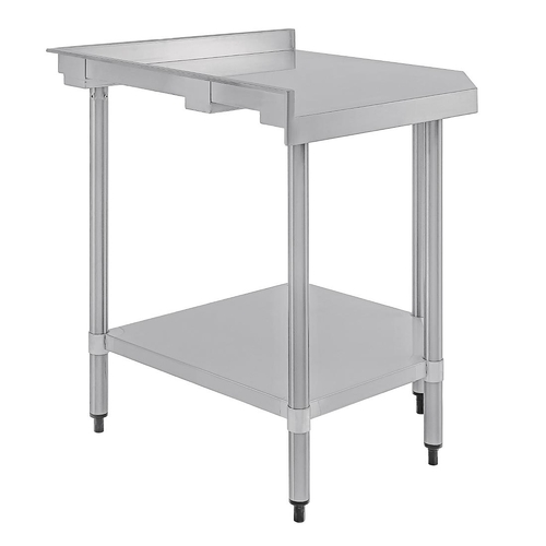 Vogue Stainless Steel Corner Table 800 x 600 x 960mm - CB907