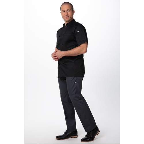 Canberra Basic Chef Jacket - Black - CBBS-XS - CBBS-XS