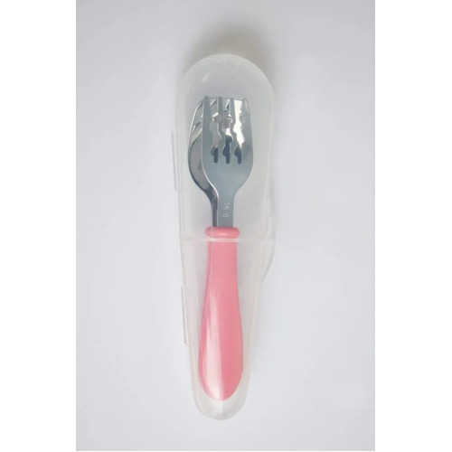 Cuitisan Infant Kid Smart Spoon Fork Set w/Case Pink - CEC10-304P