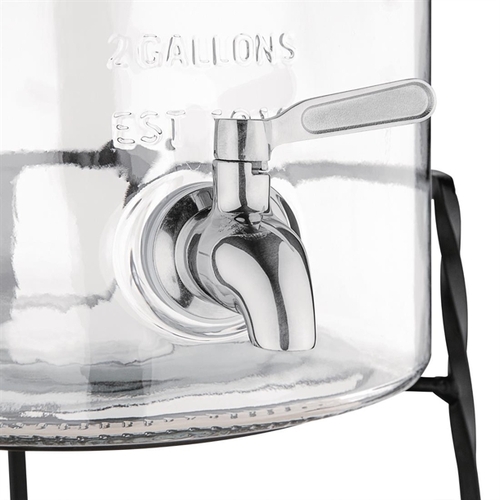 Glass Retro Water Dispenser with Base - 8.5Ltr 460(h)x200(w)x210(d)mm - CK939