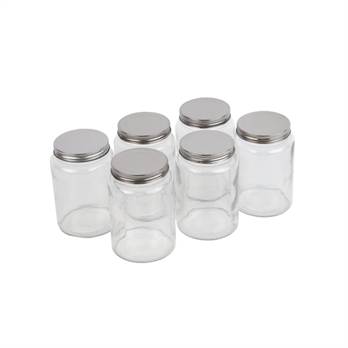 Vogue Glass Jar with St/St Lid - 86x130mm 550ml (Box 6) - CP083