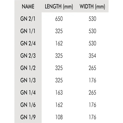 Vogue Heavy Duty St/St - GN 1/1 65mm - CS753