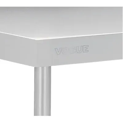 Vogue Premium Stainless Steel Table with Splashback 1200x600x900mm - DA339