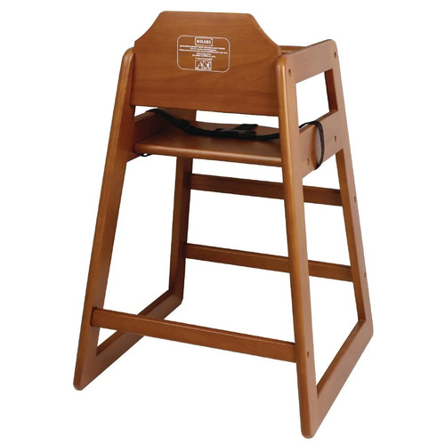 Bolero Wooden High Chair Dark Wood Finish - DL901
