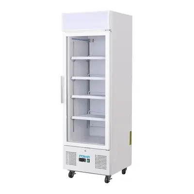 Polar DM075-A G-Series Upright Display Fridge White 218Ltr  - DM075-A