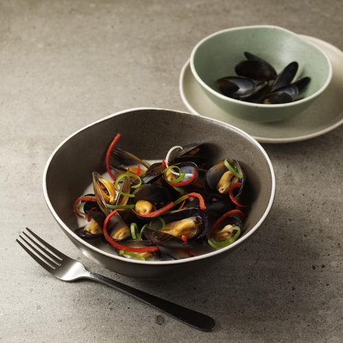 Olympia Chia Charcoal Deep Bowl 210mm (Box of 6) - DR816