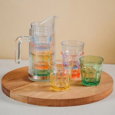 D-Still Bamboo Polycarbonate Water Pitcher W/Removable Base 1.0L - DS2019-239