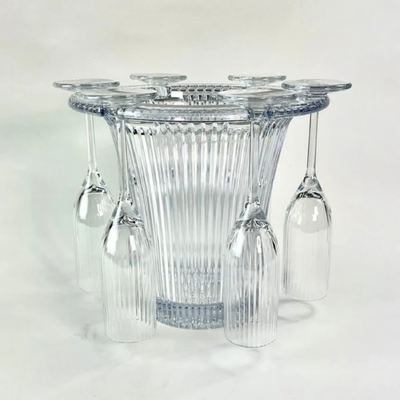 D-Still Bamboo Champagne Bucket 3.8L W/ 6 Flutes 145ml - DSS142K