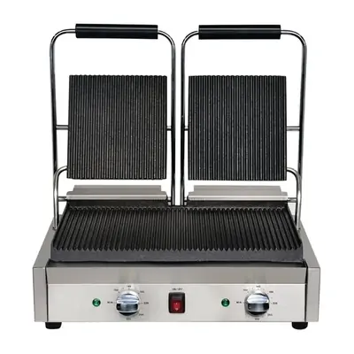 Apuro DY994-A Bistro Double Contact Grill Ribbed/Ribbed 15amp - DY994-A