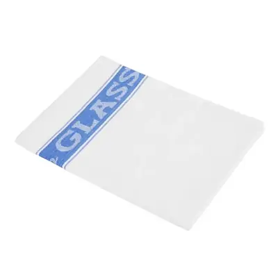 Linen Glass Cloth 760x510mm Blue Border - E911