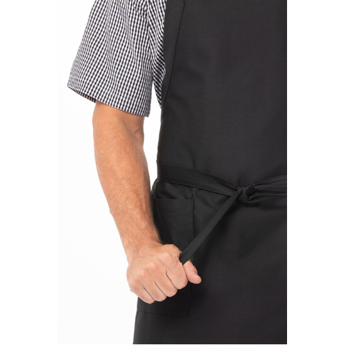 Cross-Back Bib Apron - Black - F35-BLK - F35-BLK