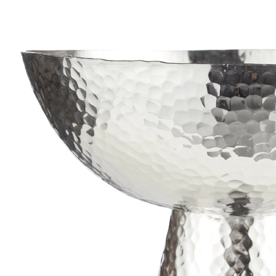 Rogue Pali Silver Metal Footed Planter 310x310x310mm - F5106443
