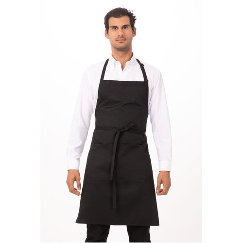 Bib Apron - Black - F8-BLK - F8-BLK