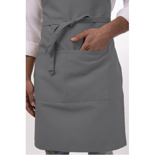 Bib Apron - Grey - F8-GRY - F8-GRY