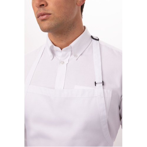 Bib Apron - White - F8-WHT - F8-WHT