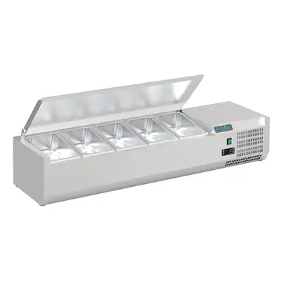 Polar FA854-A G-Series Countertop Prep Fridge with Lid 5x 1/4GN - FA854-A