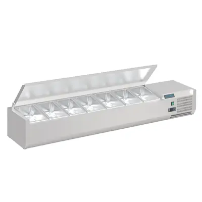 Polar FA855-A G-Series Countertop Prep Fridge with Lid 7x 1/4GN - FA855-A