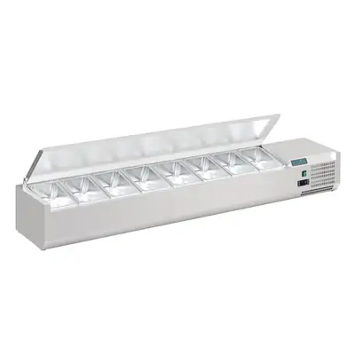 Polar FA856-A G-Series Countertop Prep Fridge with Lid 8x 1/4 GN - FA856-A