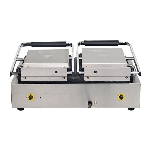 Apuro FC385-A Double Contact Grill Ribbed Top Plates with Timer - FC385-A