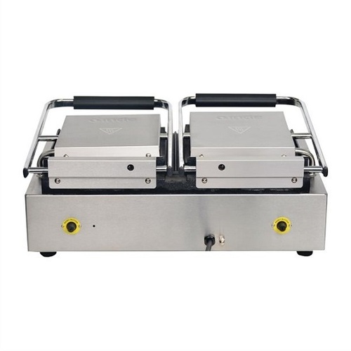 Apuro FC386-A Double Contact Grill Flat / Ribbed Plates with Timer - FC386-A