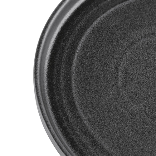 Olympia Cavolo Textured Black Flat Round Plate 270mm (Box of 4) - FD910