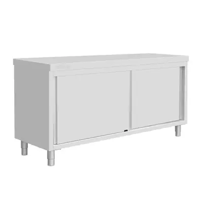 Vogue Standing Floor Cupboard Stainless Steel 900x1800x600mm - FU587