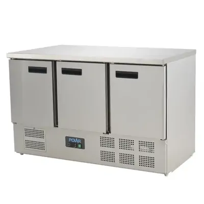 Polar G622-A G-Series Triple Door Counter Fridge 368Ltr - G622-A