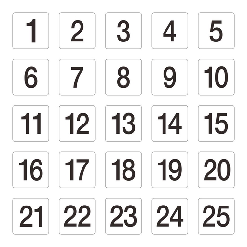 Olympia Table Numbers Set 1-50 - GB629