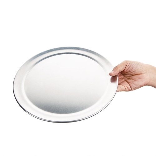 Vogue Pizza Tray Wide Rim Aluminum 255mm  - GE197