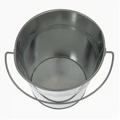 Round Galvanised Bucket 132x135mm - GF247