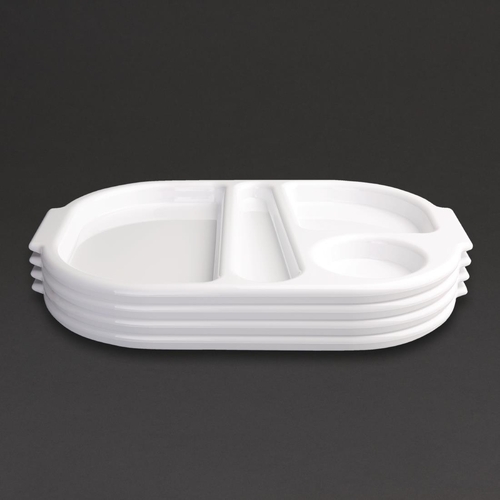 Olympia Kristallon Food Compartment Tray Small White - (Pack 10) - GF998