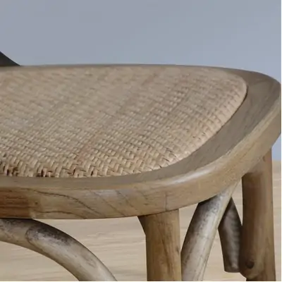  Bolero Natural Wooden Dining Chairs with Backrest (Pack of 2) - GG656