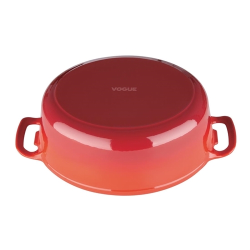 Vogue Oval Casserole Red 5Ltr 110x243x295mm - GH313