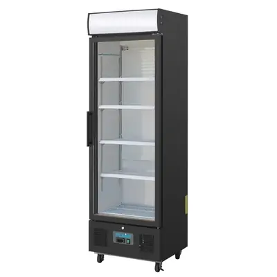 Polar GH427-A G-Series Upright Display Fridge Black - 368Ltr - GH427-A