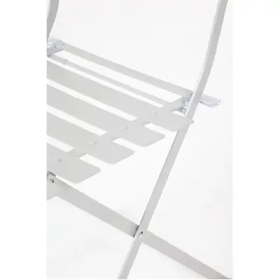 Bolero Grey Pavement Style Steel Folding Chairs (Pack of 2) - GH551