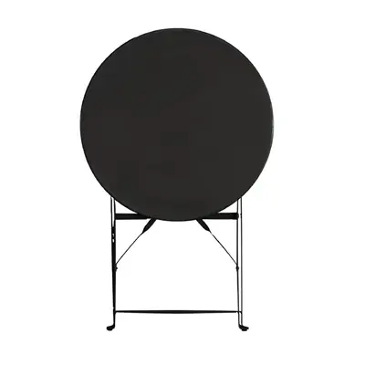 Bolero Black Pavement Style Steel Table 595mm - GH558