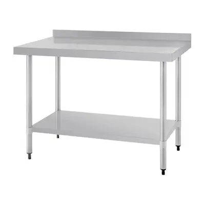 Vogue Stainless Steel Table with Splashback 1200x700x900mm - GJ507