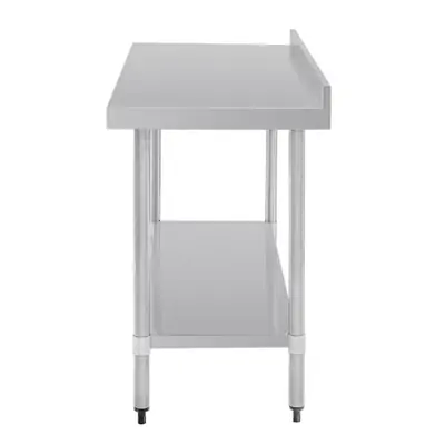 Vogue Stainless Steel Table with Splashback 1500x700x900mm - GJ508