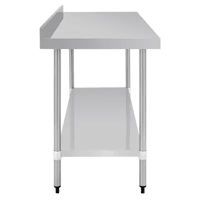 Vogue Stainless Steel Table with Splashback 1800x700x900mm - GJ509